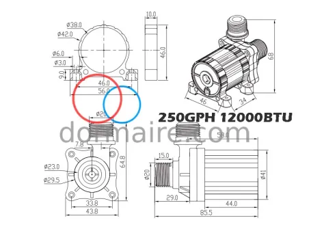 Marine AC Water Pump 250 GPH | Dormaire