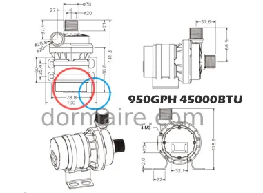 Pompe De Circulation Seaflo 31 LPM - 230V Pour Climatisation Marine