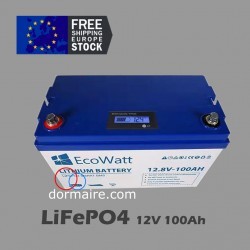 battery lithium lifepo4 12v 100Ah cheap Ecowatt