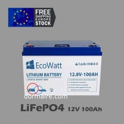 battery lithium lifepo4 12v 100Ah Ecowatt
